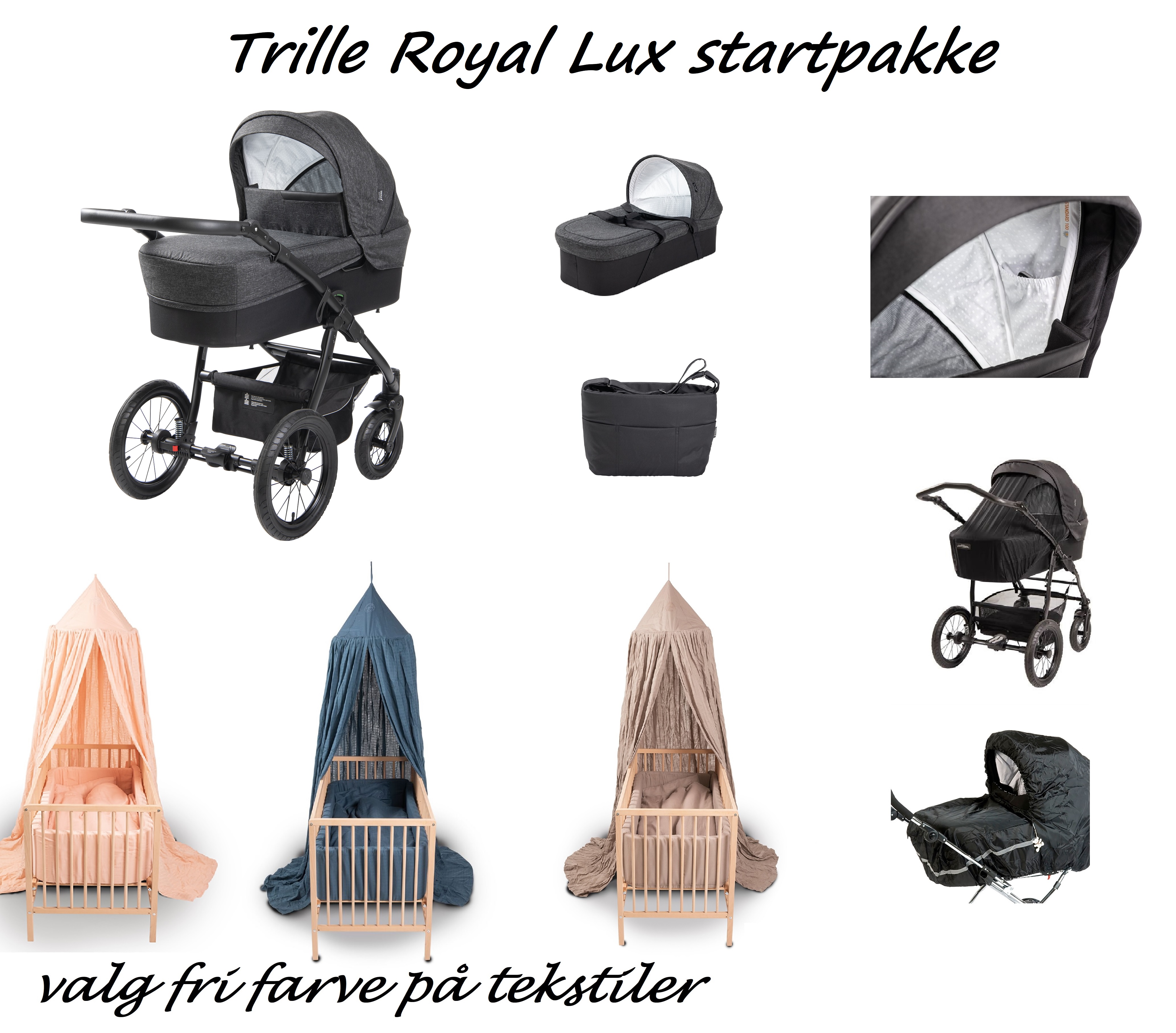 Kro tro renæssance Trille Royal Lux startpakke, Coal - BarnevognsHuset.dk